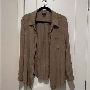 Torrid Tan Casual Button Down Shirt